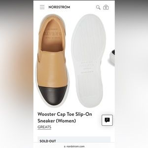 GREATS Wooster Cap Toe Slip-On Sneaker